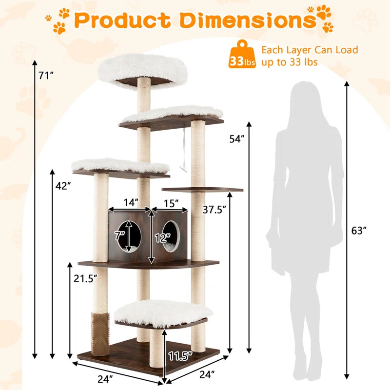 Chatteris 71'' H Cat Tree