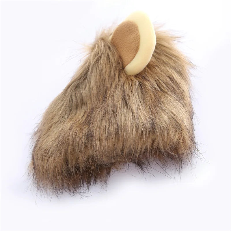 Cat Lion Wig Funny Costume Puppy Halloween Cosplay Dress up Clothes Cute Pet Hat for Small Dog Kitten Party Accessories