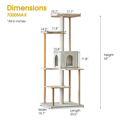 Daiym 63'' H Cat Tree